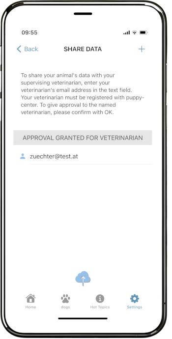 Puppy-Center share pet data